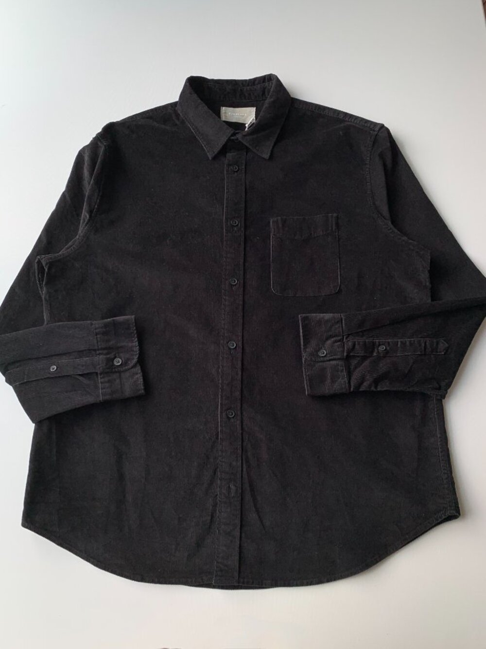 Everlane 98 % organic cotton botton down men’s long sleeves casual black shirt L